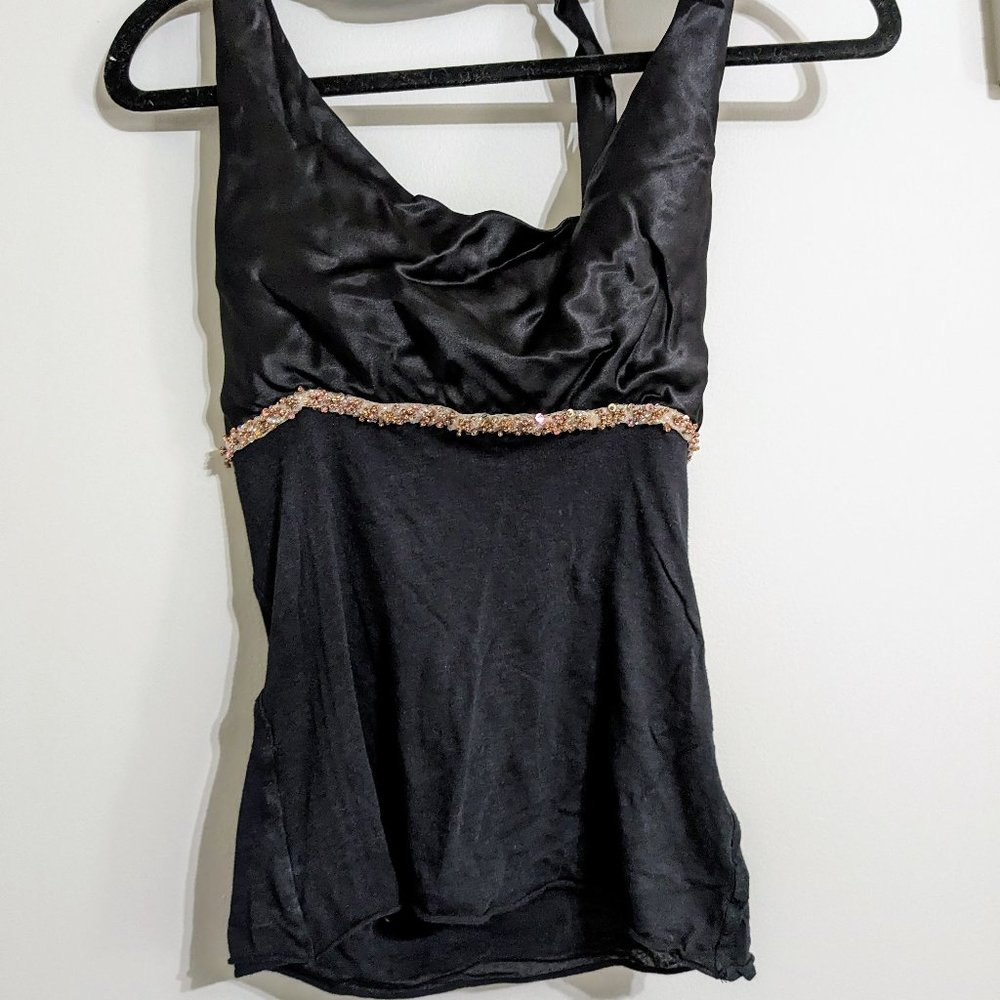 Y2K beaded halter top